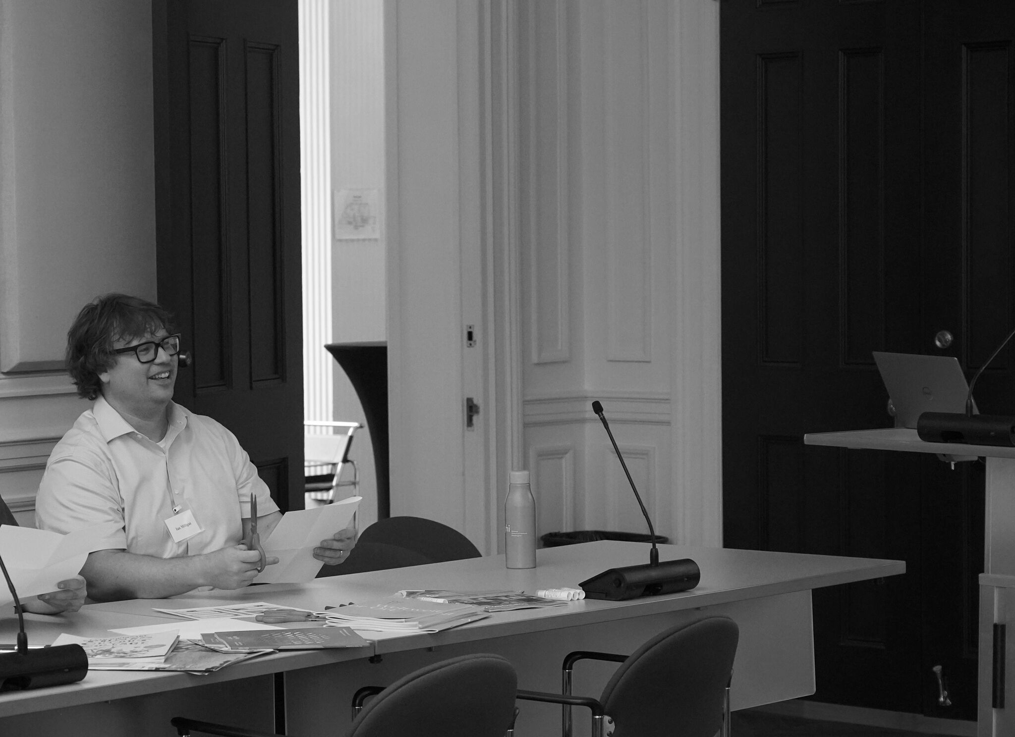 Ian Milligan speaking at a conference panel